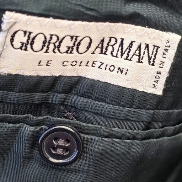 Giorgio Armani le collezioni oversized double breasted blazer gold buttons